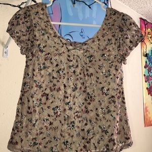 Flower Blouse Cropped top